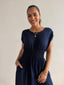 SHIRRED WAIST MAXI