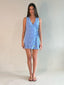 BAYSIDE TERRY TOWELLING WRAP MINI DRESS
