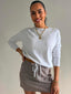 HAILEY DRAWSTRING TOP- WHITE