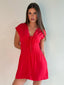SUNDAY BEST MINI DRESS- RED