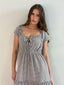 ODESSA MAXI- BROWN CHECK