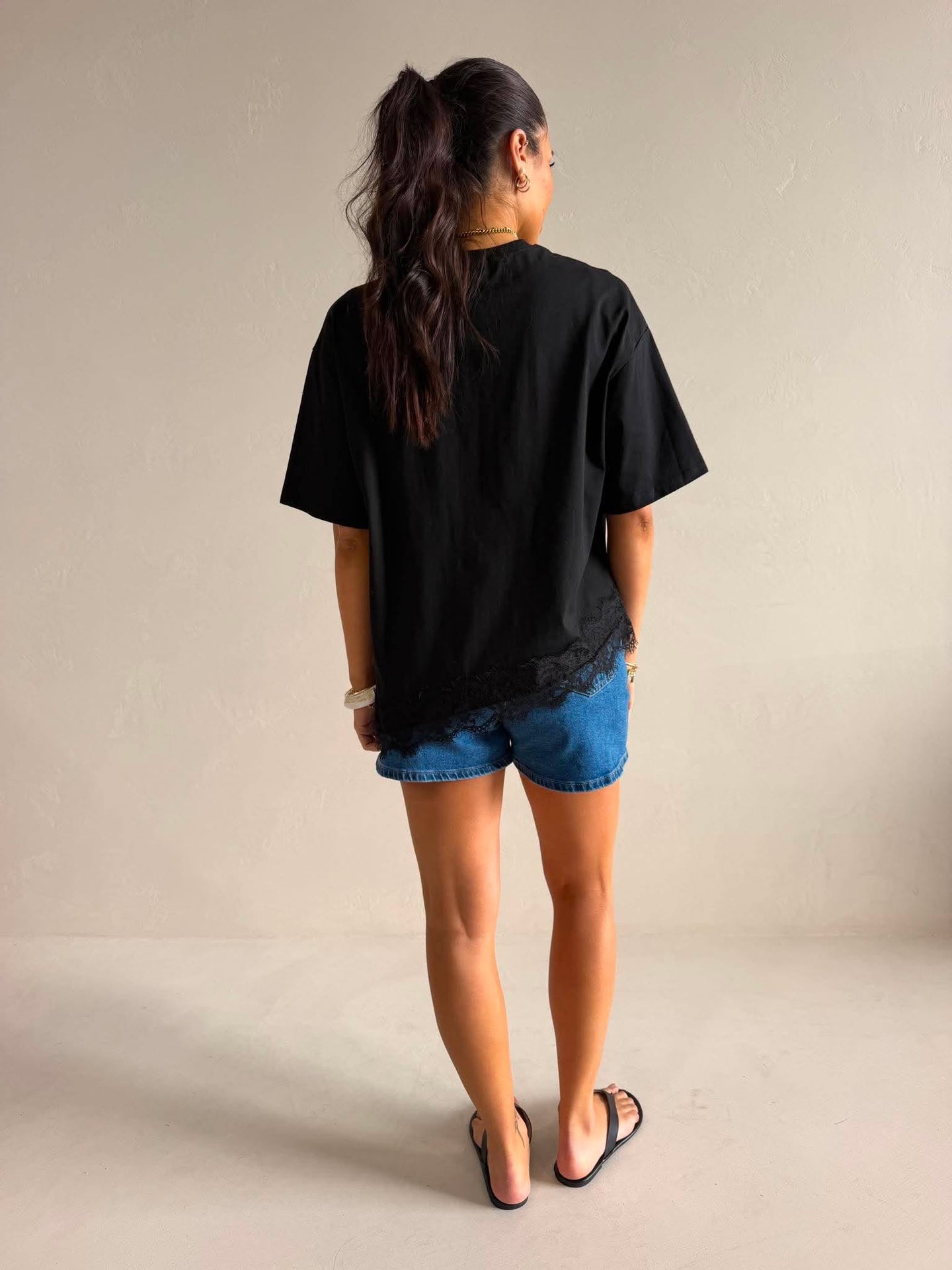 ZION LACE TOP- BLACK