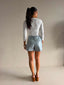 PALOMA PU SKORT - POWDER BLUE