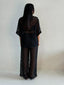 WINE TIME PANT SET-BLACK