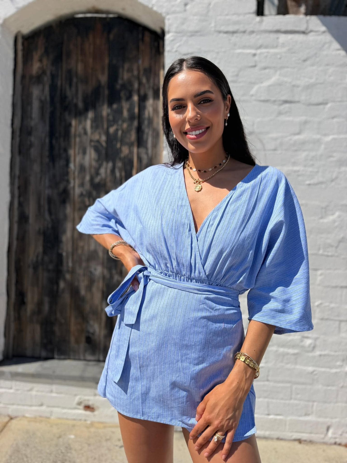 KIKI PLAYSUIT -BLUE MIST