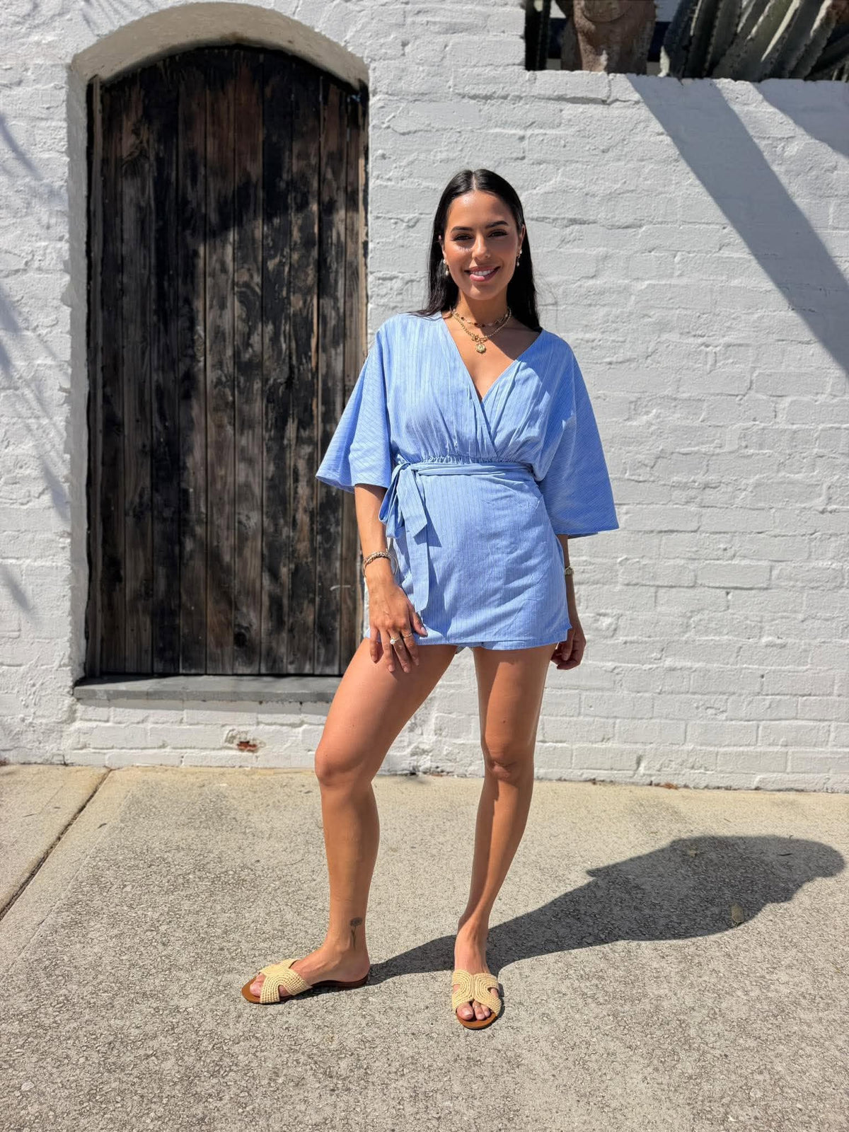 KIKI PLAYSUIT -BLUE MIST