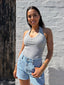 SUNDAY HALTER TOP- GREY