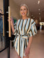 JENNA MINI DRESS- AUTUMN STRIPE