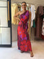 OBEROI MAXI DRESS -RED FLORAL