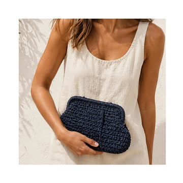 ELODY CLUTCH- NAVY