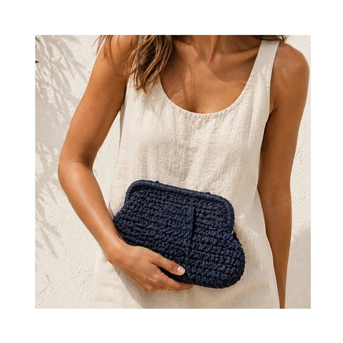 ELODY CLUTCH- NAVY