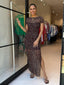 YASMINA POLKA DOT DRESS- CHOC