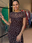 YASMINA POLKA DOT DRESS- CHOC