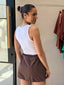 ROWAN SKORT-CHOCOLATE