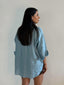 SHAE BOYFRIEND SHIRT - SHADOW BLUE