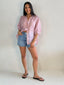 JEMMA LINEN BLOUSE - MUSK ROSE