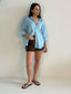 SHAE BOYFRIEND SHIRT - SHADOW BLUE