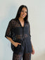 WINE TIME PANT SET-BLACK