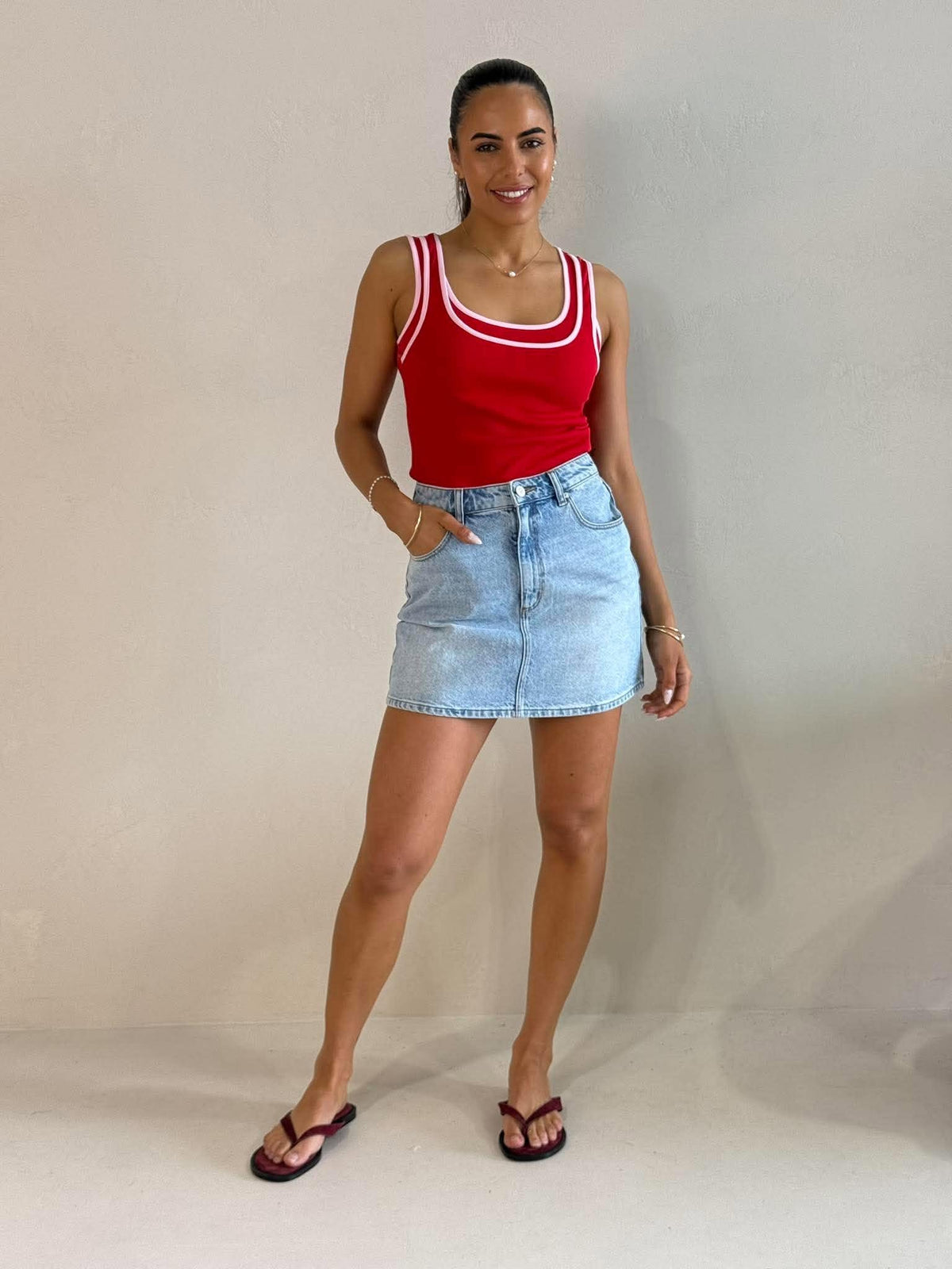 DOUBLE TAKE TANK- RED