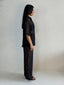 WINE TIME PANT SET-BLACK