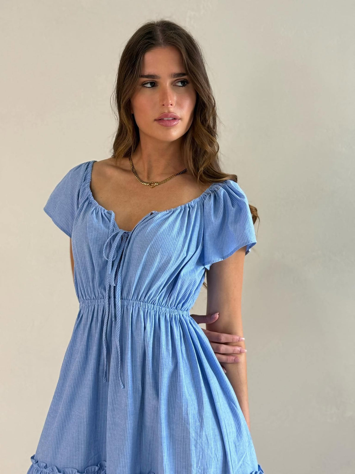 ODESSA MAXI- BLUE MIST STRIPE