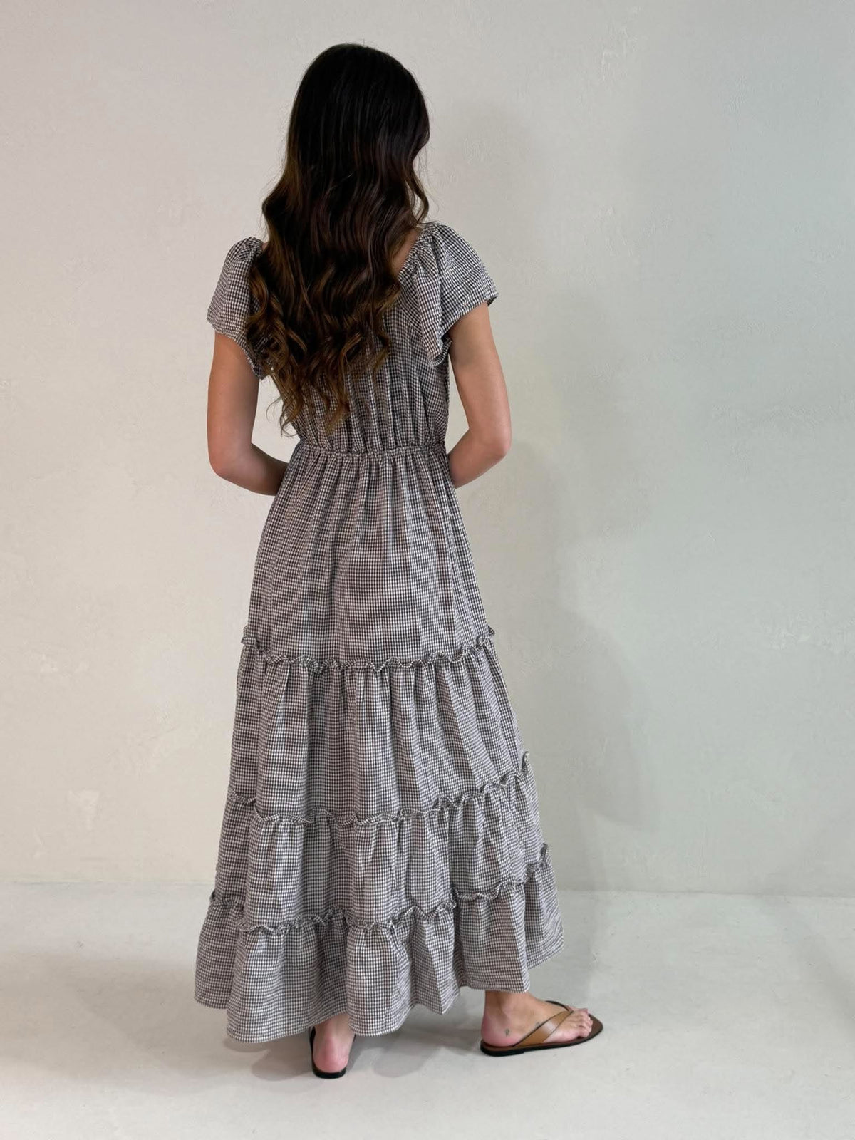 ODESSA MAXI- BROWN CHECK
