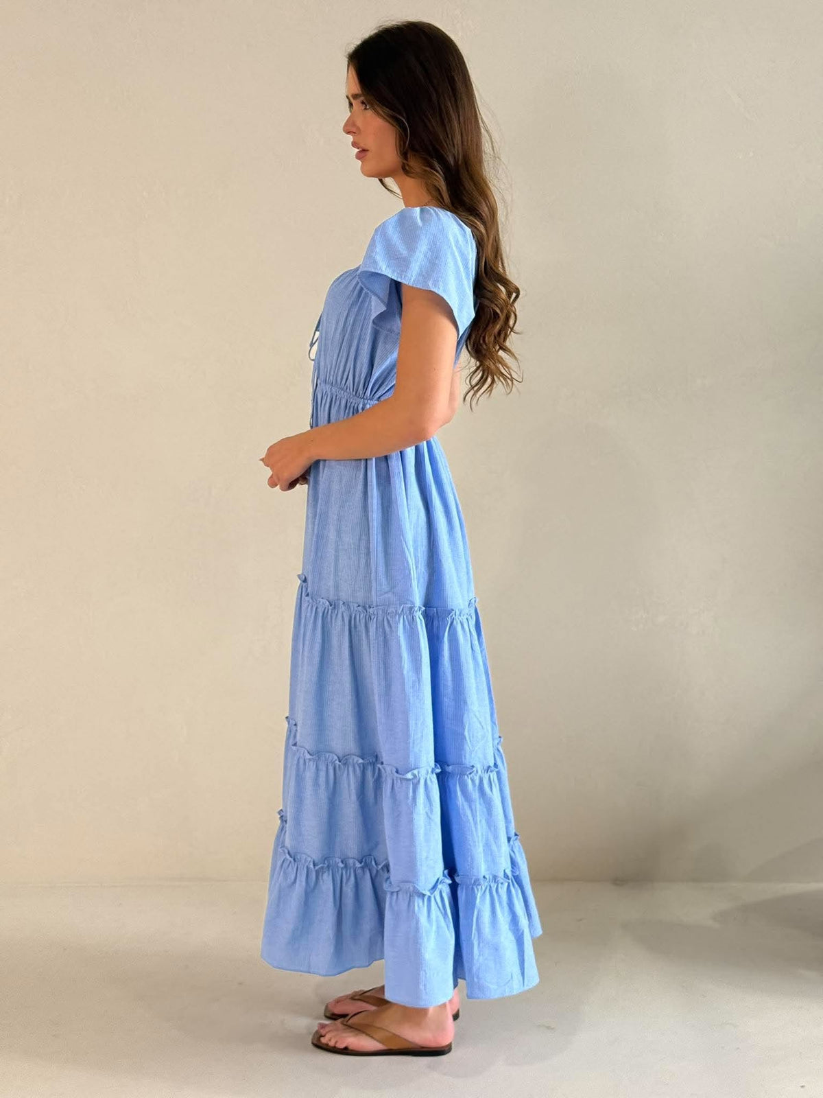 ODESSA MAXI- BLUE MIST STRIPE