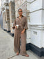 SIENNA PANT- HAZELNUT PINSTRIPE