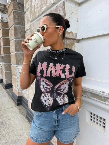 TATTOO BUTTERFLY TEE- MAKU