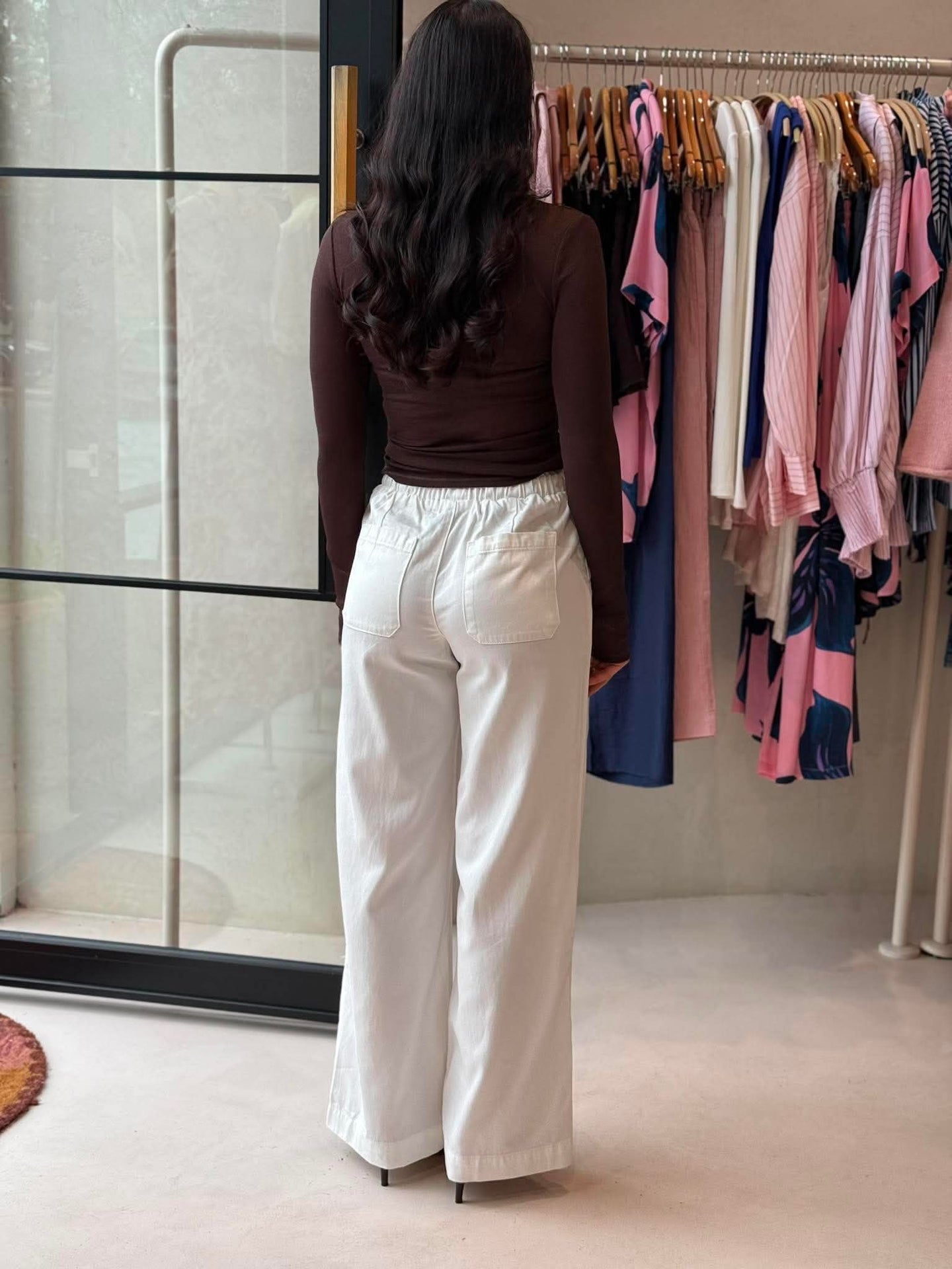 ASTER LS MEESH TOP - CHOCOLATE