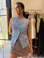 LENA DENIM VEST - LIGHT BLUE