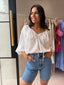 CALISTA BLOUSE- EMBROIDERED WHITE
