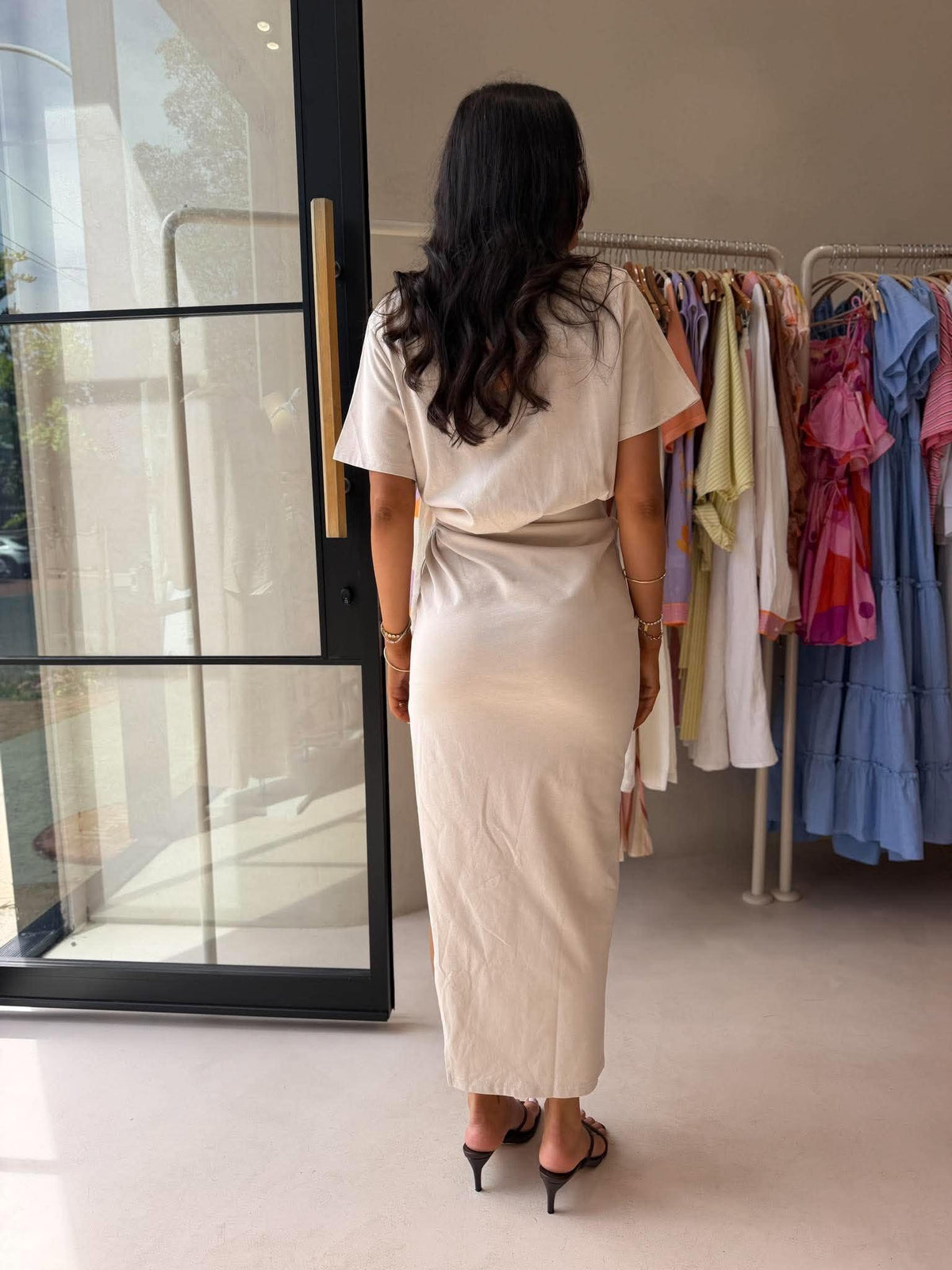 ZYLA DRESS- BEIGE