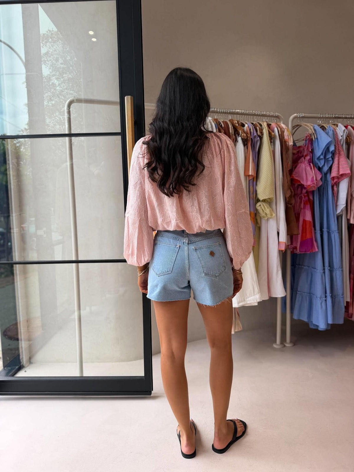 CALISTA BLOUSE- EMBROIDERED PINK