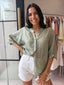JEMMA LINEN BLOUSE - KHAKI