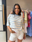MIMI STRIPE TEE- BLUE