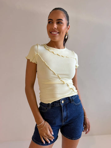 SITA SHORT SLEEVE TEE- BUTTER