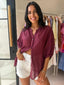 JEMMA LINEN BLOUSE - PLUM