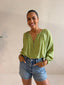 TAVRA BLOUSE- MATCHA