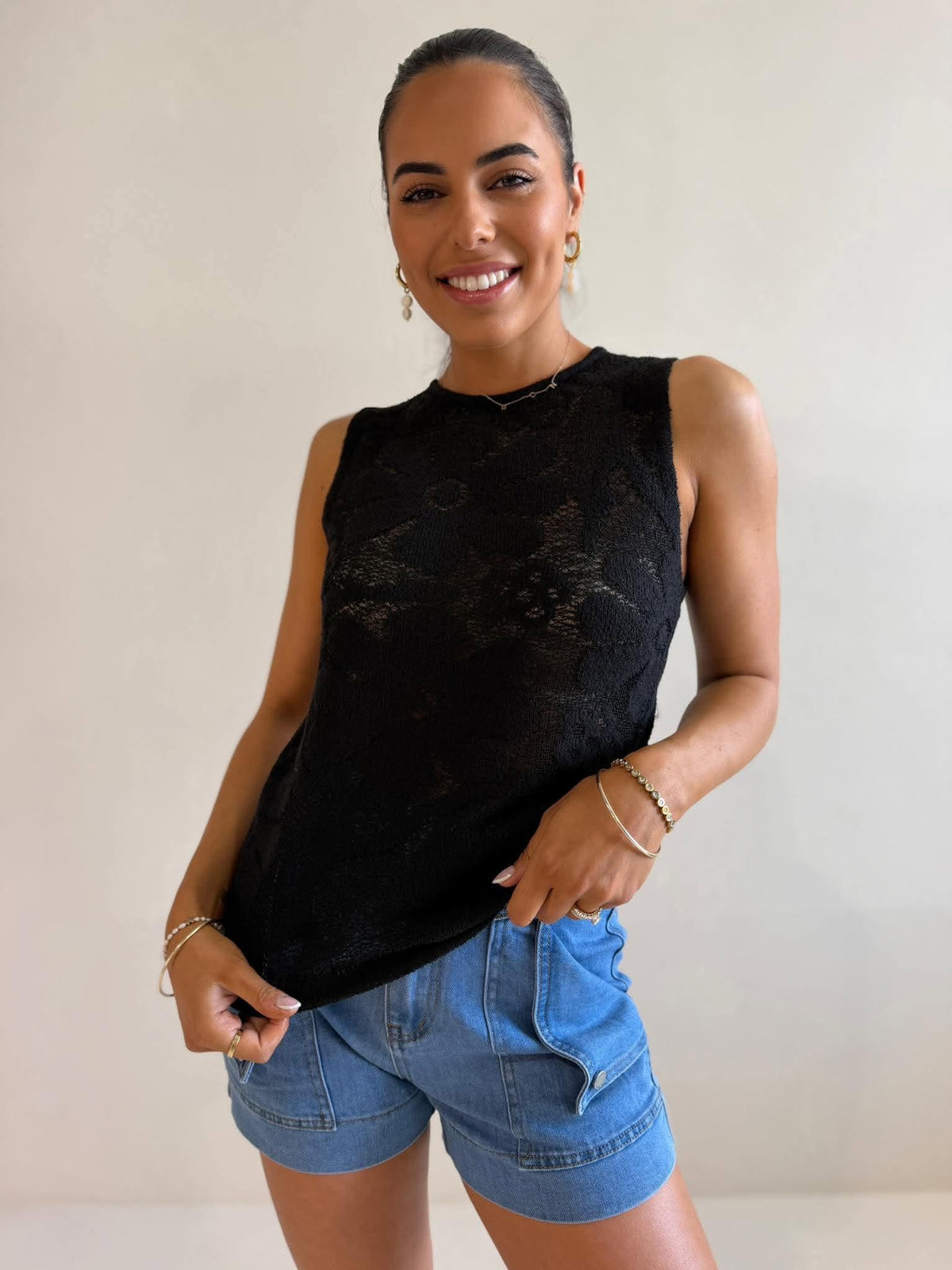 FLOWER KNIT TOP