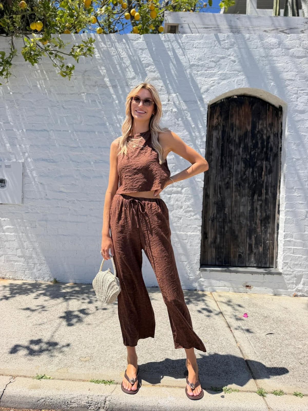 VACAY VIBES TOP- COFFEE