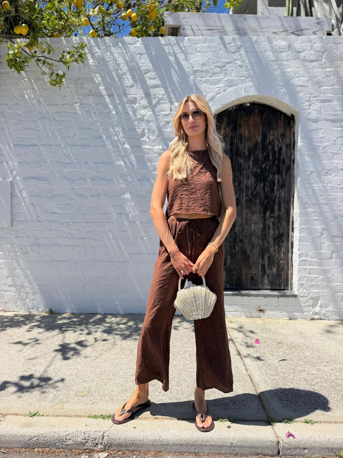 VACAY VIBES PANTS- COFFEE
