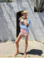 COURTSIDE SATIN SHORTS- PINK