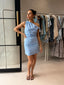 SASKIA MINI DRESS -PERIWINKLE