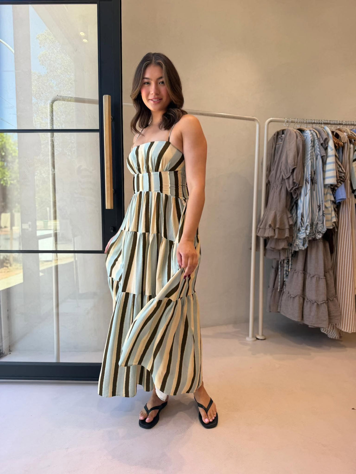 LILO MAXI DRESS- AUTUMN STRIPE