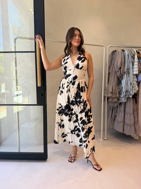 KATIE MAXI DRESS - ABSTRACT BLOOM