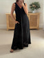 BLACK LACE STRAP MAXI DRESS