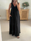 BLACK LACE STRAP MAXI DRESS