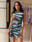 LUCID MINI DRESS- MARTINI BLUE