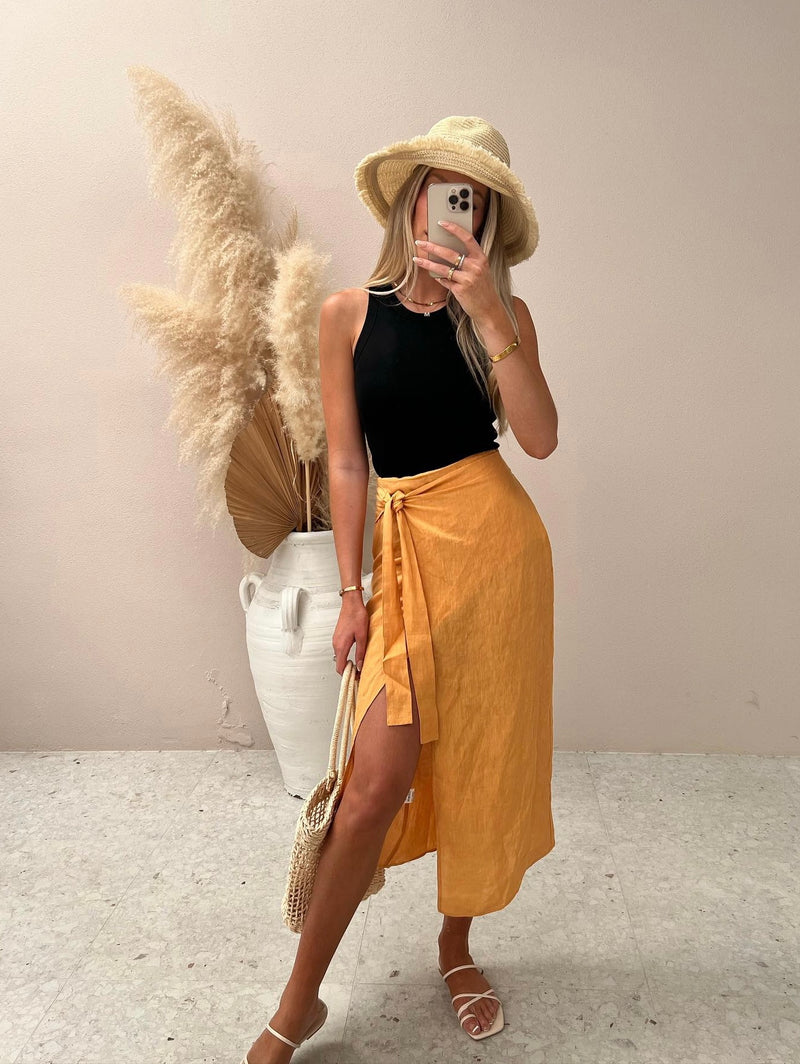 Lolli Wrap Skirt - Mustard